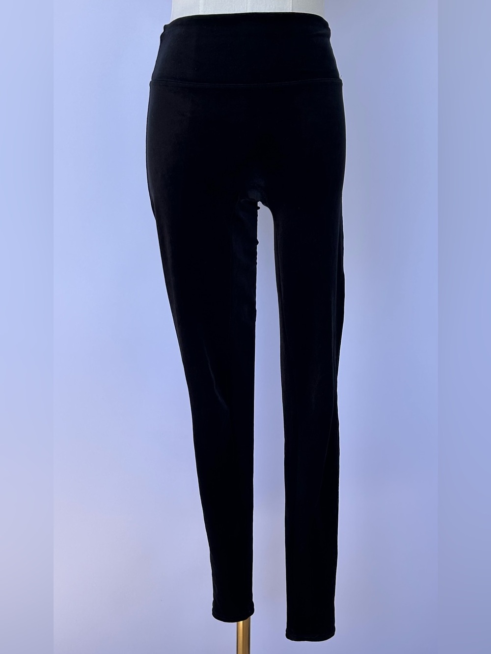 SPANX Women’s Velvet Stretch Leggings Shaping Power Waistband Black Size XS